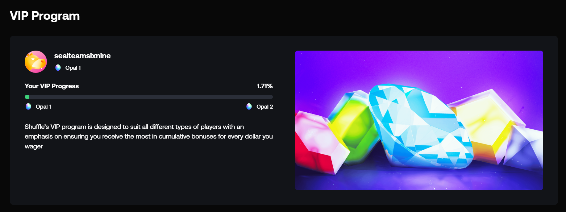 Opal 1 Rank on Shuffle